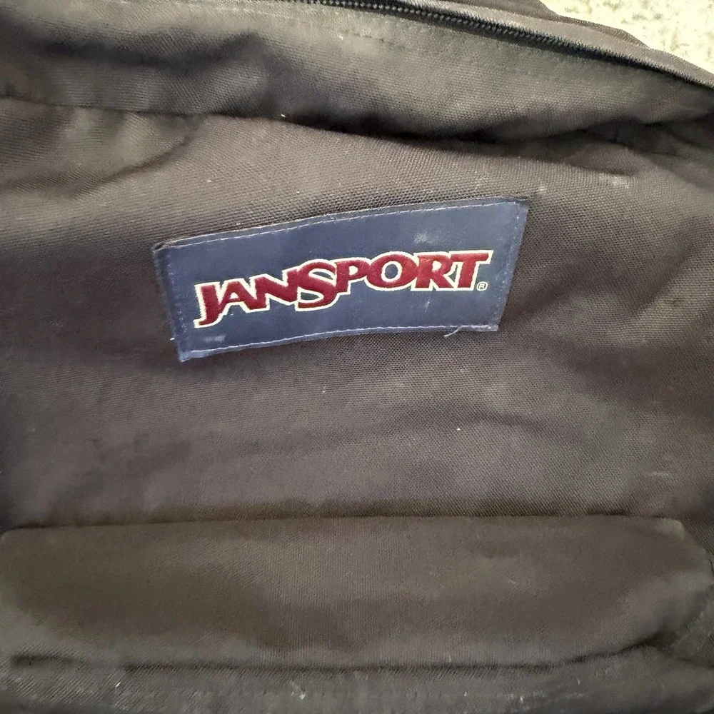 JanSport Bookbag T501 Superbreak Backpack Black Daily School College Bag Used